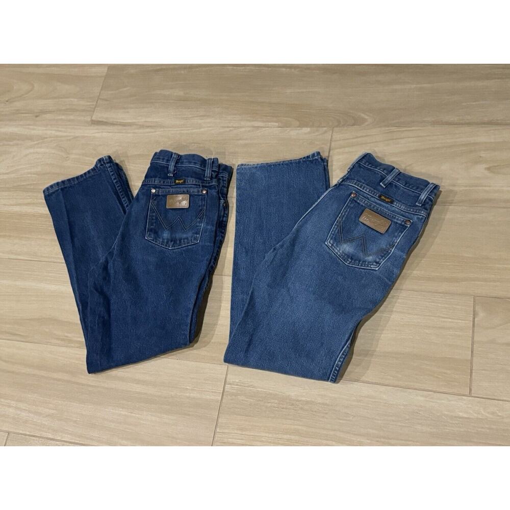 Lot Of 2 Wrangler Men's 33X32 936PWD Cowboy Cut Blue Denim Slim Fit Jeans